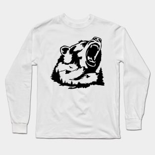 Explore Bear Silhouette Mounted Shirt, Wilderness Shirt, Adventure, Camping Shirt, Grizzly Shirt, Wildlife, Backpacking Long Sleeve T-Shirt